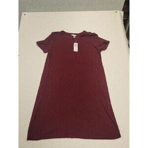 American Eagle T Shirt Dress Nightgown Womens Burgundy Soft Size M New